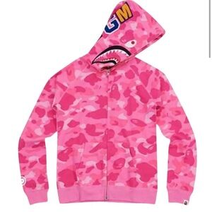 Pink bape hoodie